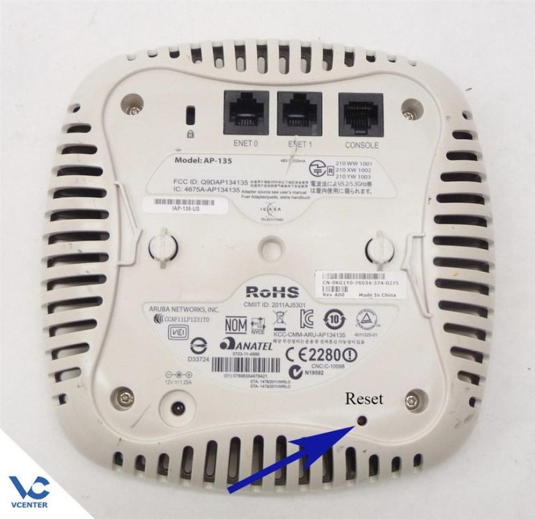 Reset Aruba Hướng dẫn reset cấu hình Aruba cơ bản vCenter Co.,Ltd